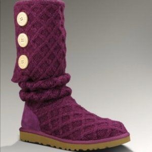 Women's Lattice Burgundy Uggs